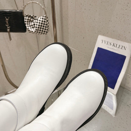 VLOGO LOCKER WHITE CALFSKIN ANKLE BOOT 40MM