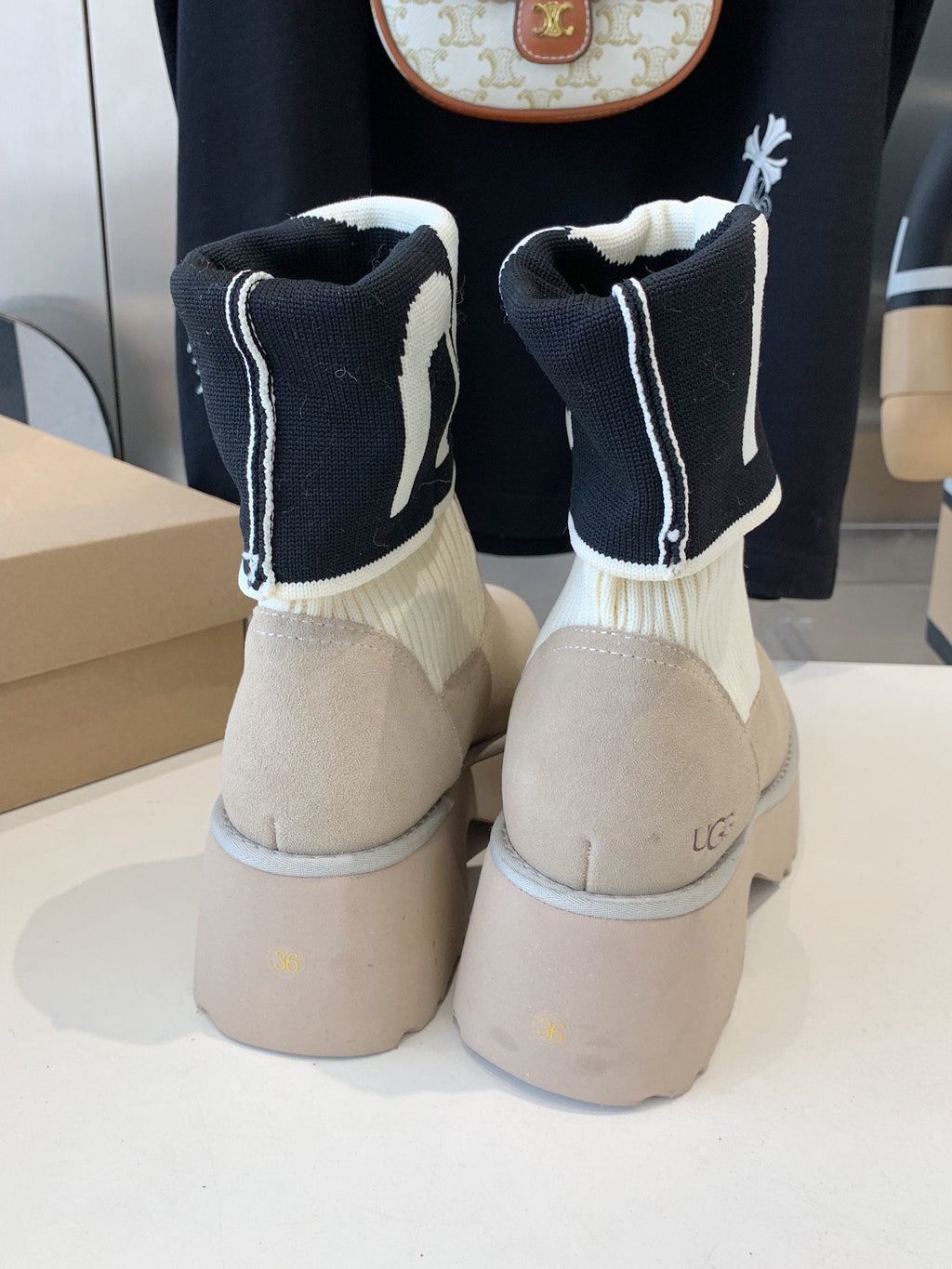 MINI MARTIN BOOTS IN ECRU TAN SUEDE