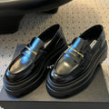 CARTER PLATFORM 75 MM LOAFER IN BLACK LAMBSKIN