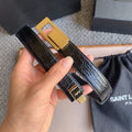 YSL 25S BELT 24 MM IN BLACK EMBOSSED CALFSKIN STYLE 3 529685