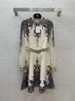 Beige dark embroidery