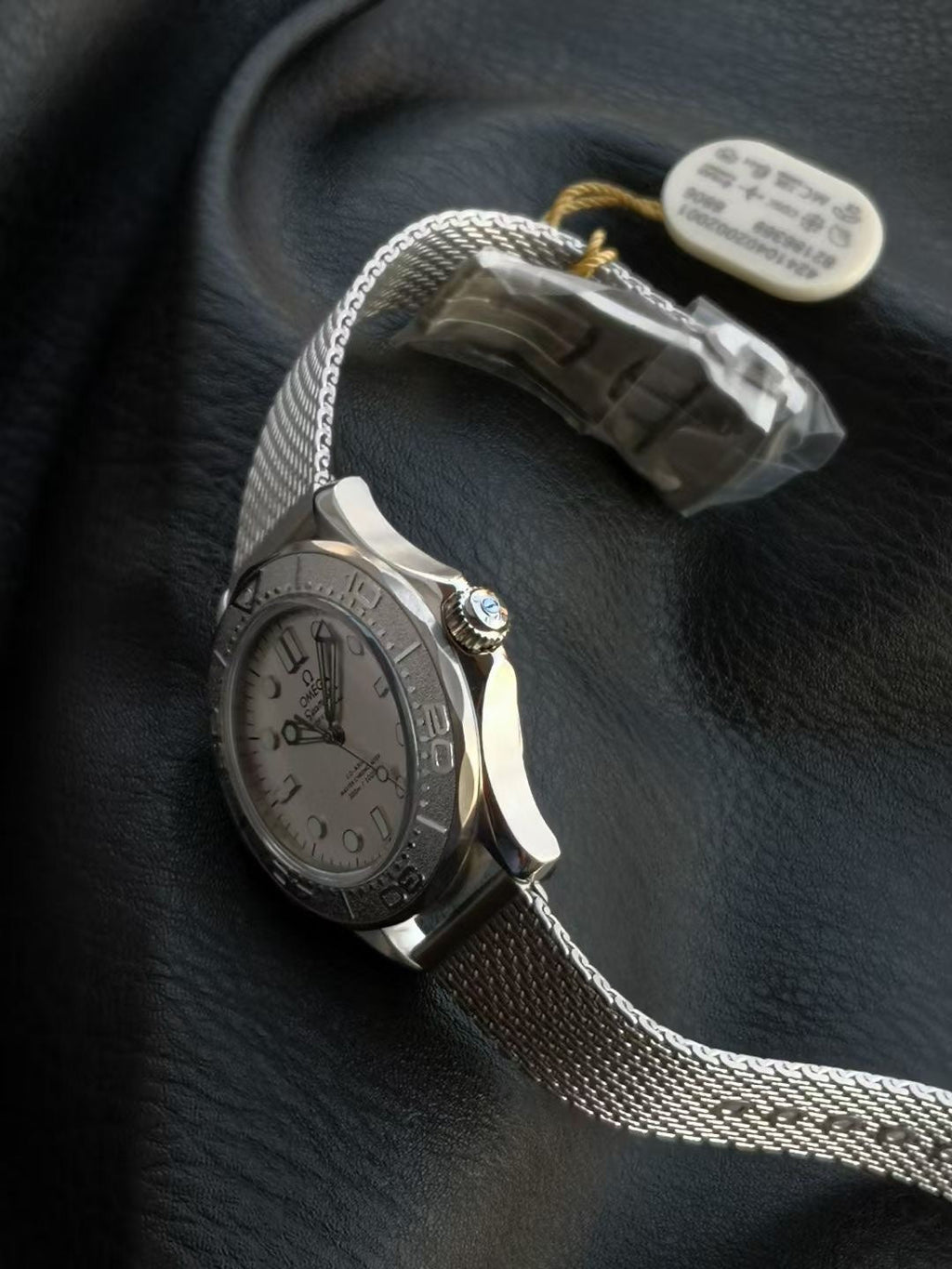 SEAMASTER DIVER 300M SILVER CASE WITH BRUSHED MESH BRACELET WITH CLASP