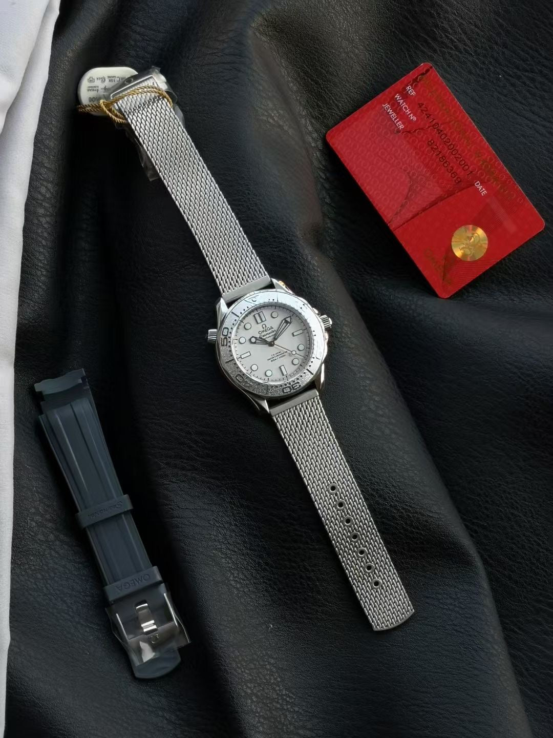 SEAMASTER DIVER 300M SILVER CASE WITH BRUSHED MESH BRACELET WITH CLASP