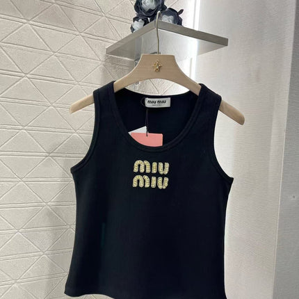 Miu Hand-beaded camisole