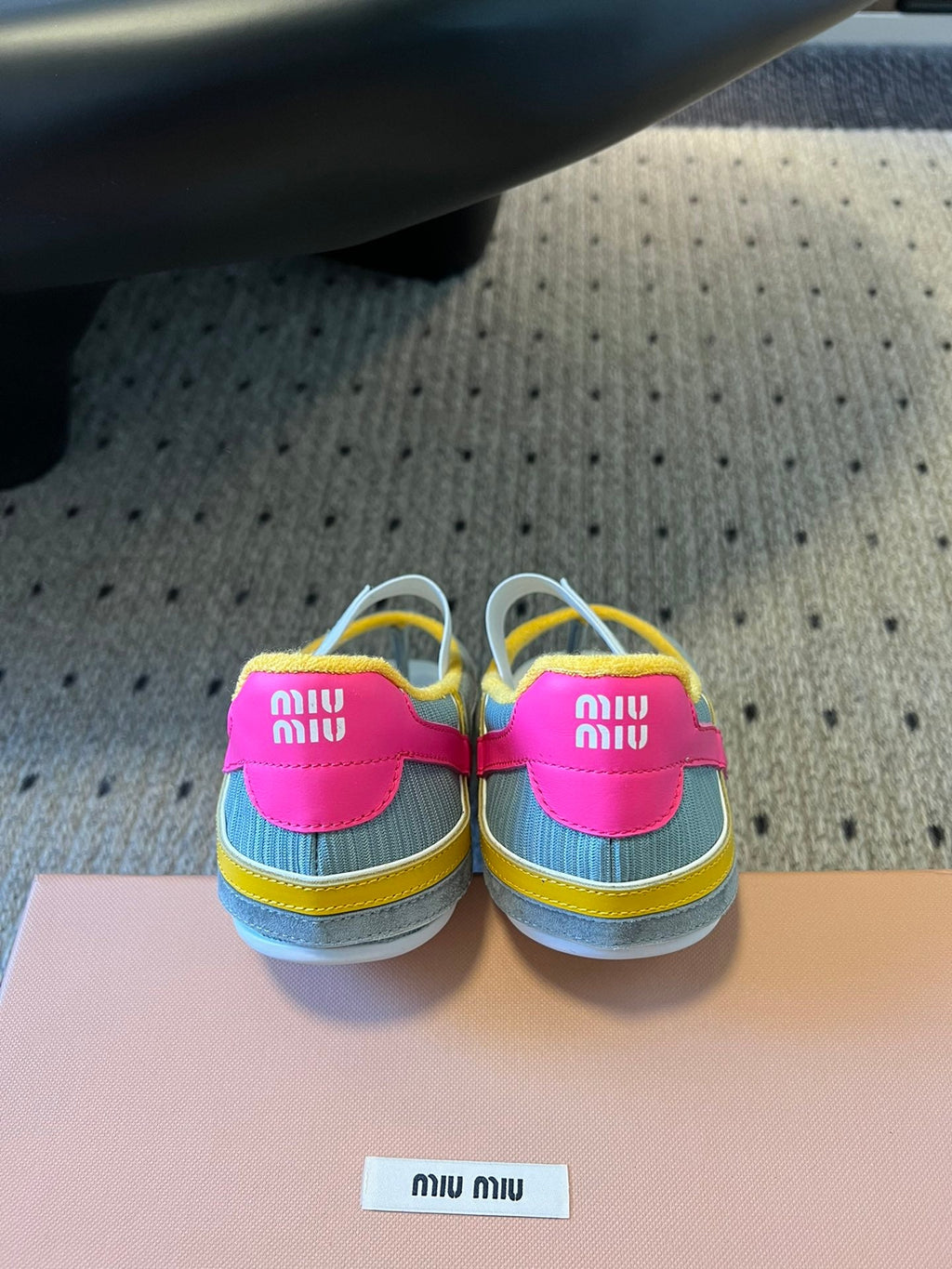 MIUMIU 26S THONG SANDALS IN MULTICOLOR SUEDE MIX TECH FABRIC