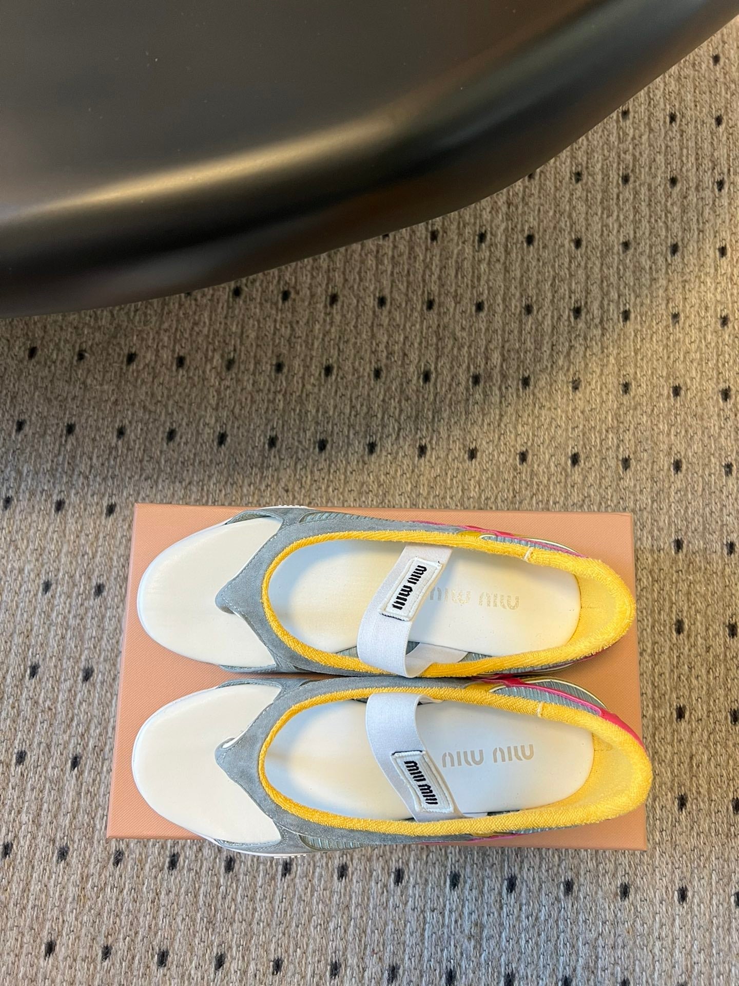 MIUMIU 26S THONG SANDALS IN MULTICOLOR SUEDE MIX TECH FABRIC