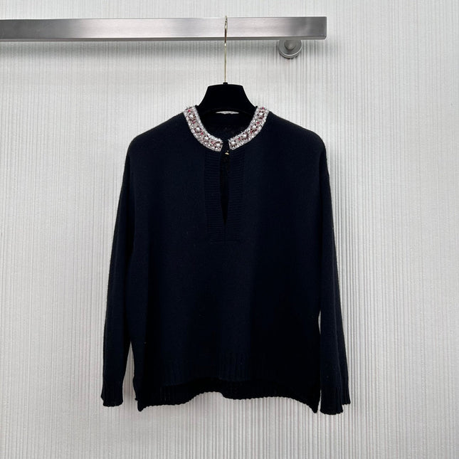 VALENTINO 26S LONG-SLEEVE KNIT SWEATER 445