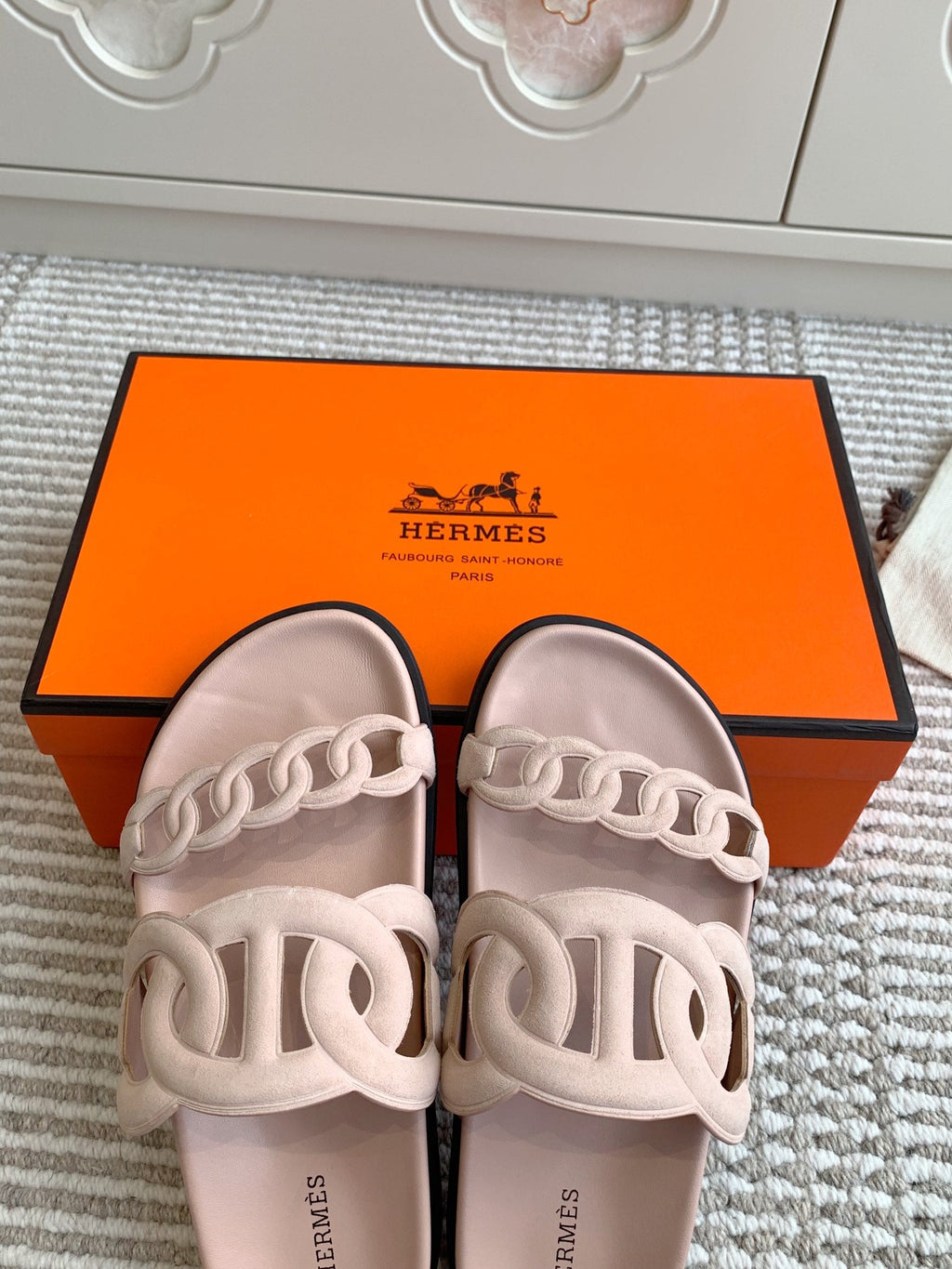 HM 26S EXTRA SANDAL IN LIGHT PINK CALFSKIN AND SUEDE