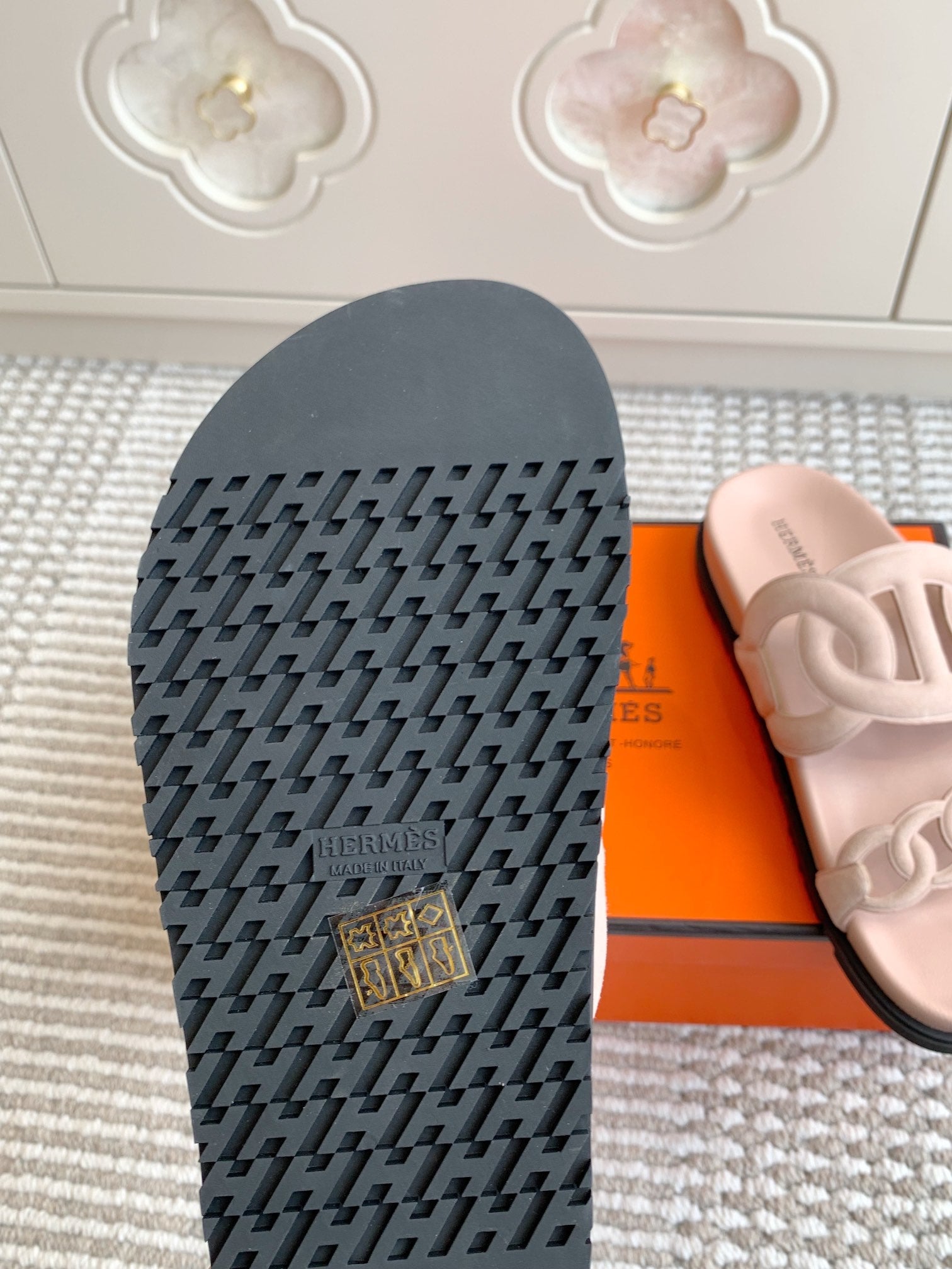HM 26S EXTRA SANDAL IN LIGHT PINK CALFSKIN AND SUEDE