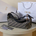 LARGE D-JOURNEY SHOULDER BAG 33 IN BLACK MONOGRAM OBLIQUE JACQUARD