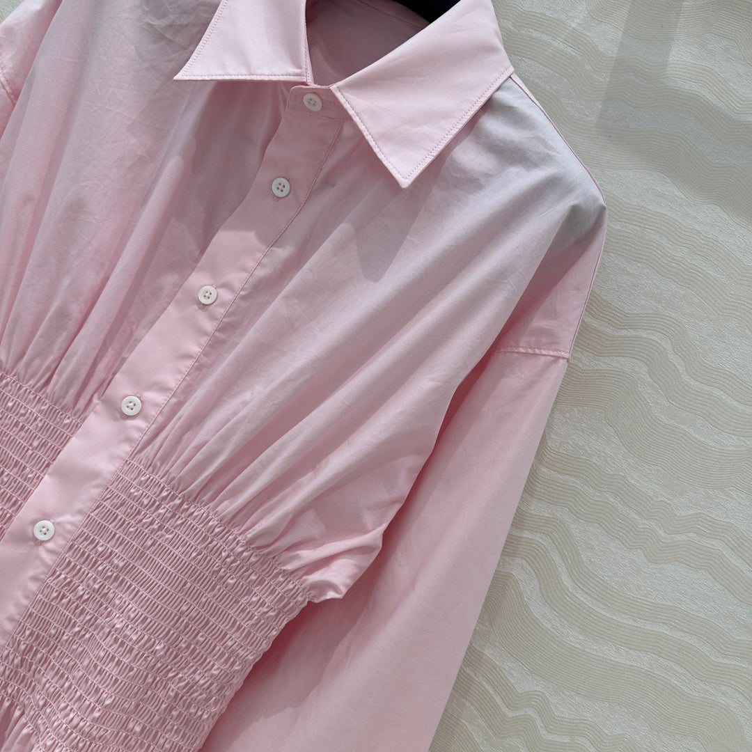 PRADA PREMIUM SHIRT DRESS WITH WAISTED DESIGN 276303