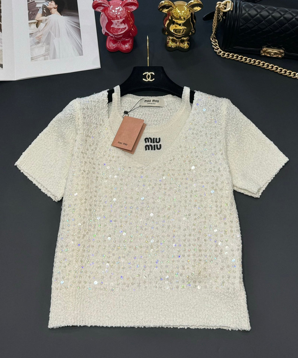 Miu 25 V- Neck Shirt Wool 232747