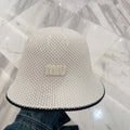 MIUMIU BUCKET IN WHITE MESH FABRIC