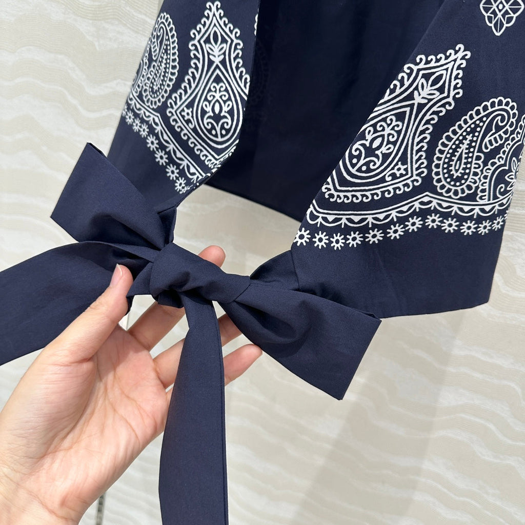 MIUMIU MIDNIGHT BLUE STRAPPY BACK TOP