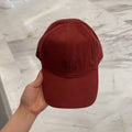 MIUMIU BASEBALL CAP IN RED FABRIC EMBROIDERED LOGO STYLE 9