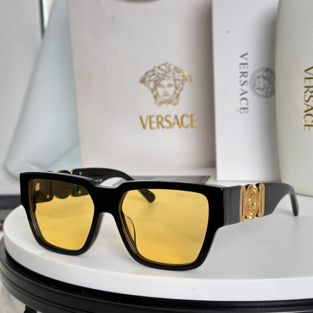 EMBOSSED LOGO MEDUSA BIGGIE SQUARE FRAME SUNGLASSES VE4483D IN ACETATE