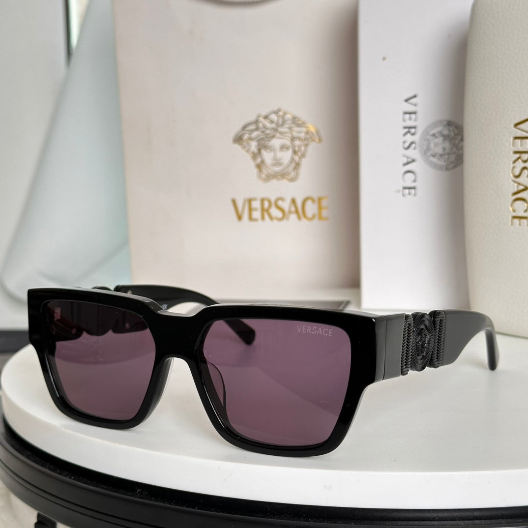 EMBOSSED LOGO MEDUSA BIGGIE SQUARE FRAME SUNGLASSES VE4483D IN ACETATE
