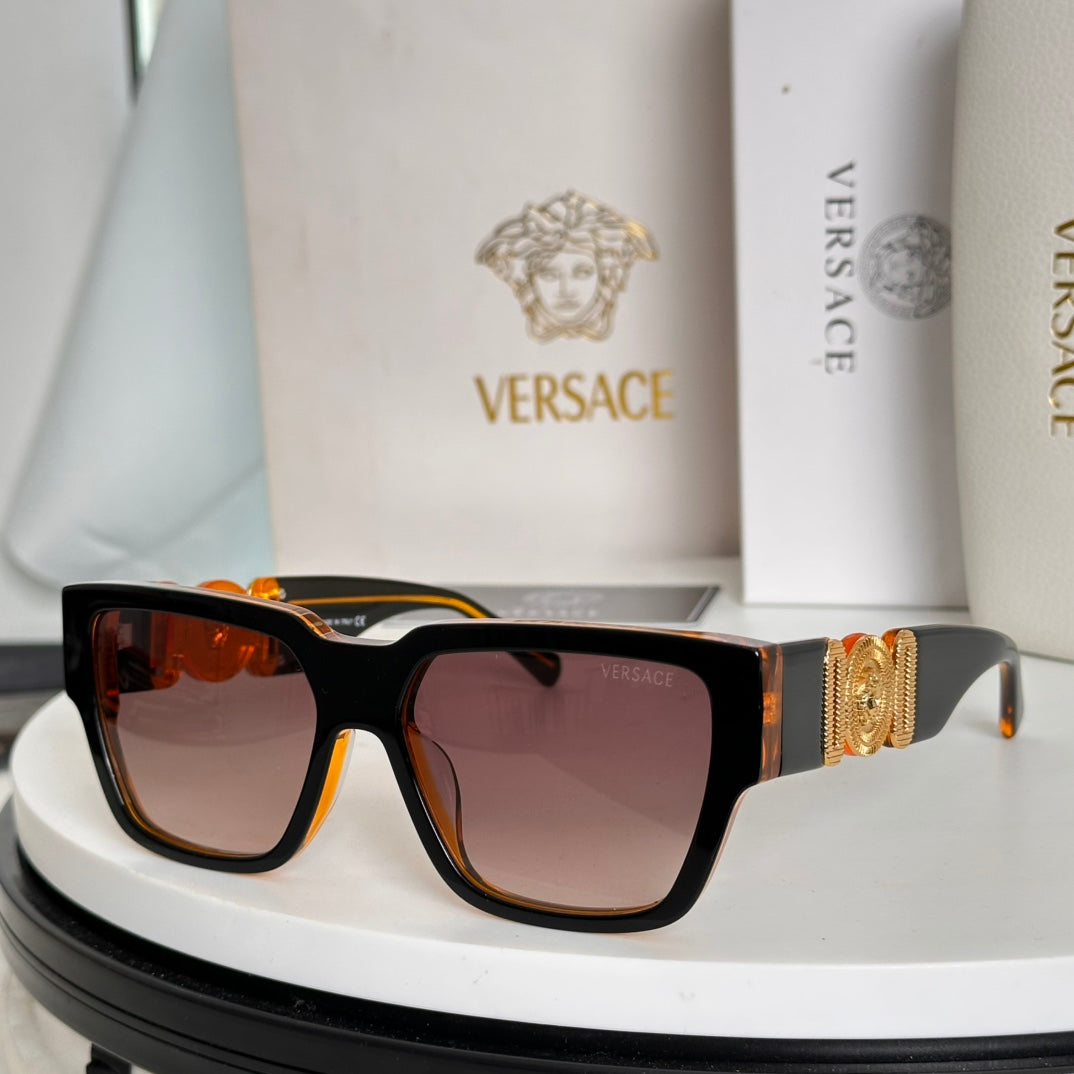 EMBOSSED LOGO MEDUSA BIGGIE SQUARE FRAME SUNGLASSES VE4483D IN ACETATE