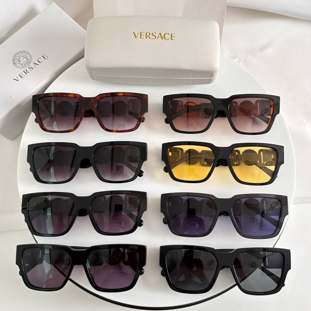 EMBOSSED LOGO MEDUSA BIGGIE SQUARE FRAME SUNGLASSES VE4483D IN ACETATE