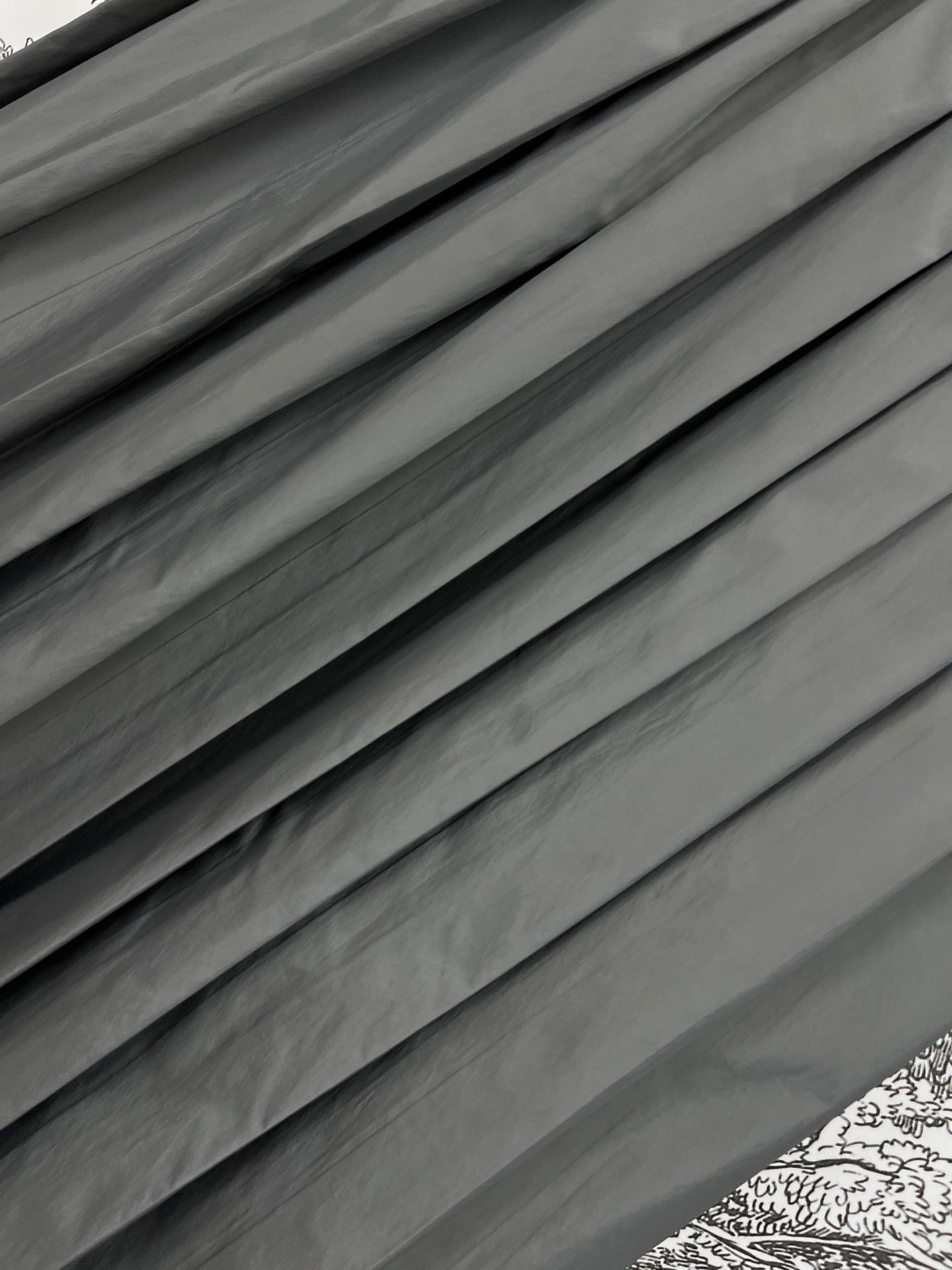MIU 25S PLEASED SKIRT GREY IN NYLON 263129