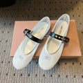 MIUMIU 26S BALLERINAS IN WHITE MESH FABRIC