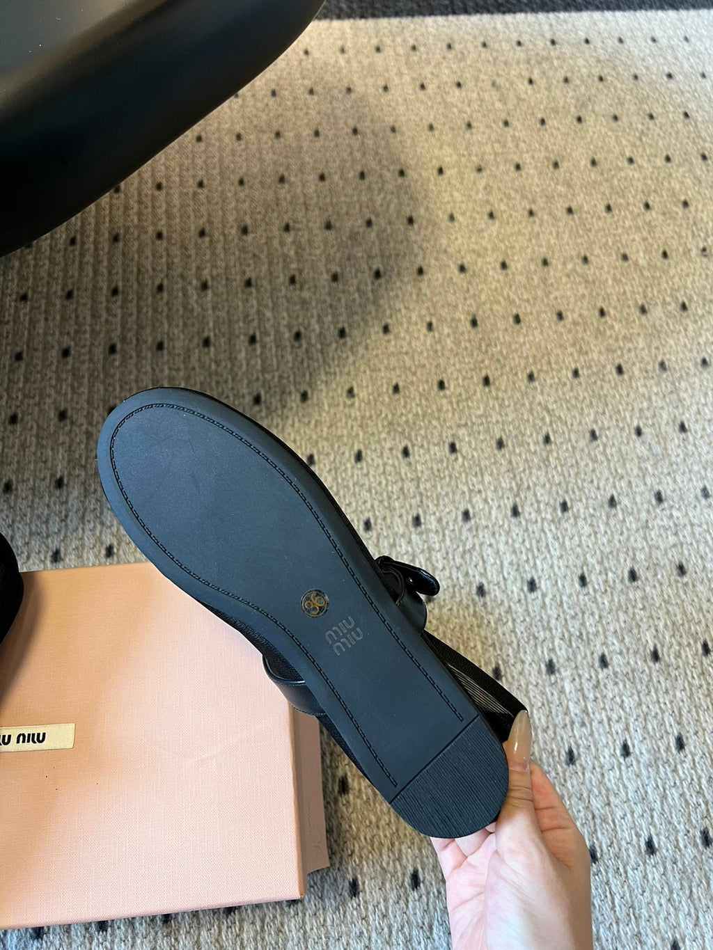 MIUMIU 26S BALLERINAS IN BLACK MESH FABRIC