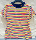 STRIPED CREW NECK TEE 25S IN COTTON 266086