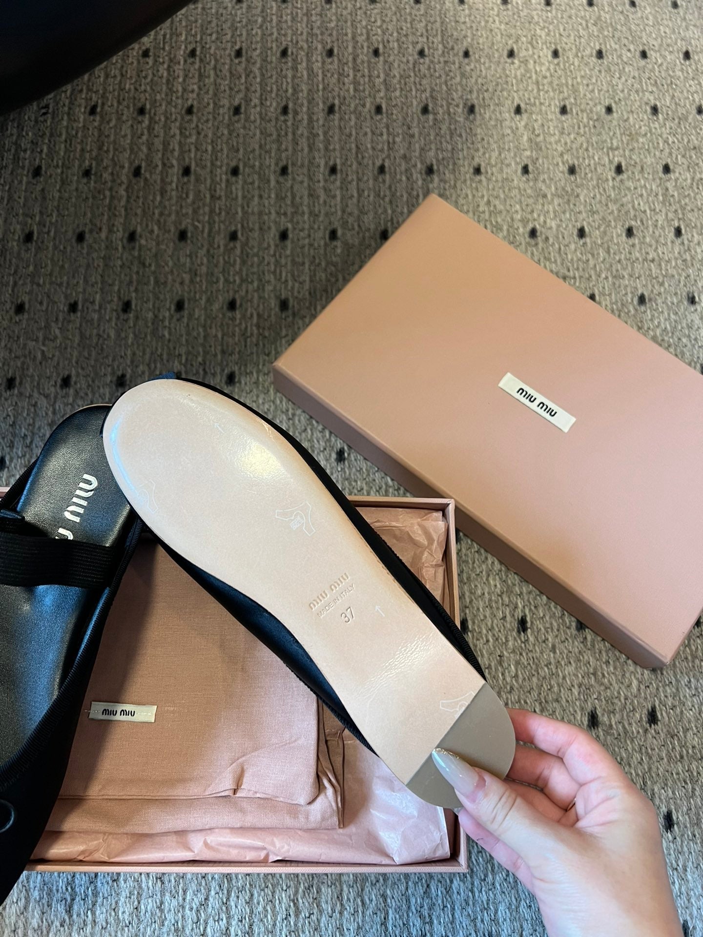 MIUMIU 26S BALLET MULES IN BLACK SATIN WITH BOW