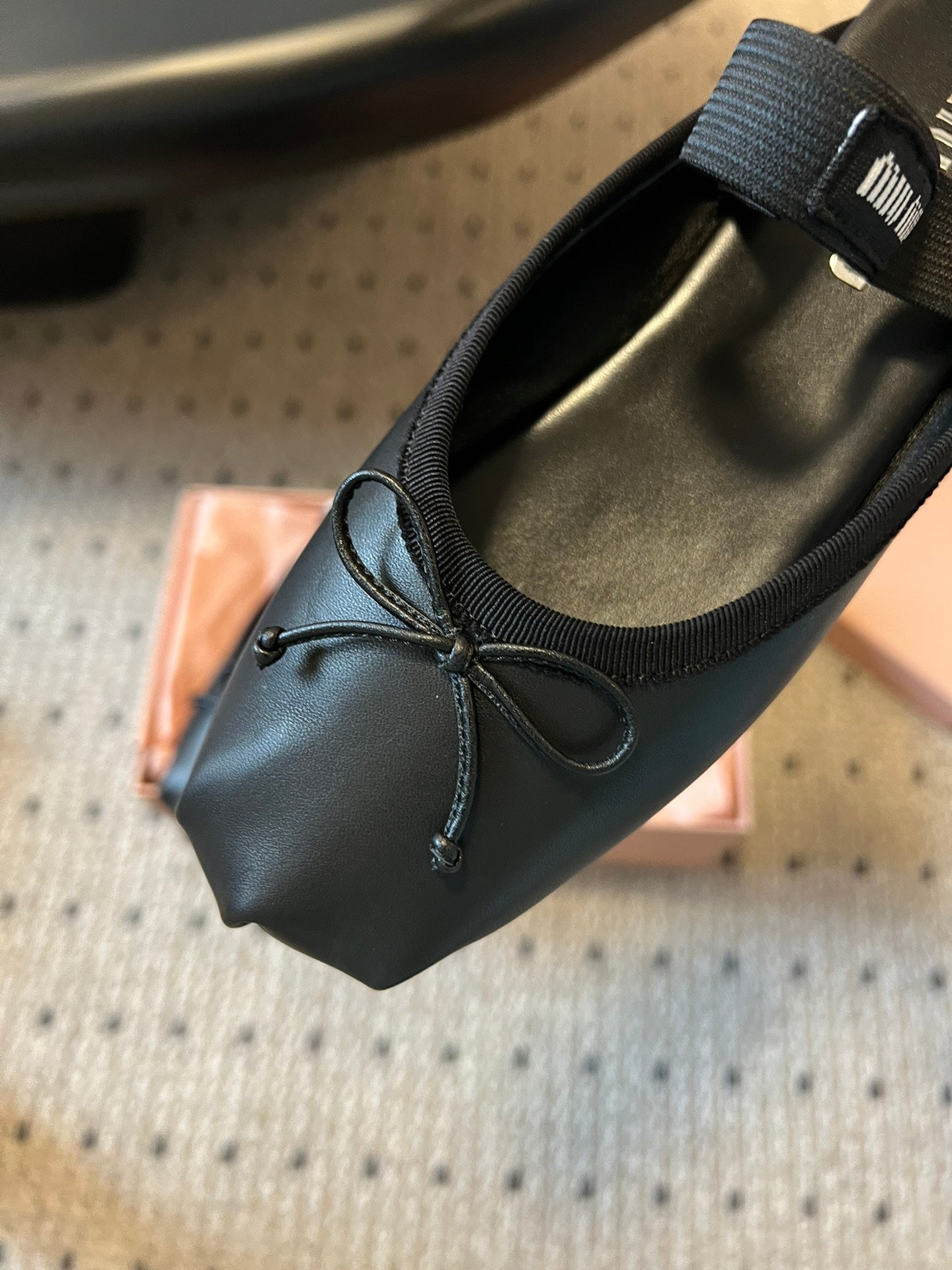 MIUMIU 26S BALLET MULES IN BLACK CALFSKIN WITH BOW