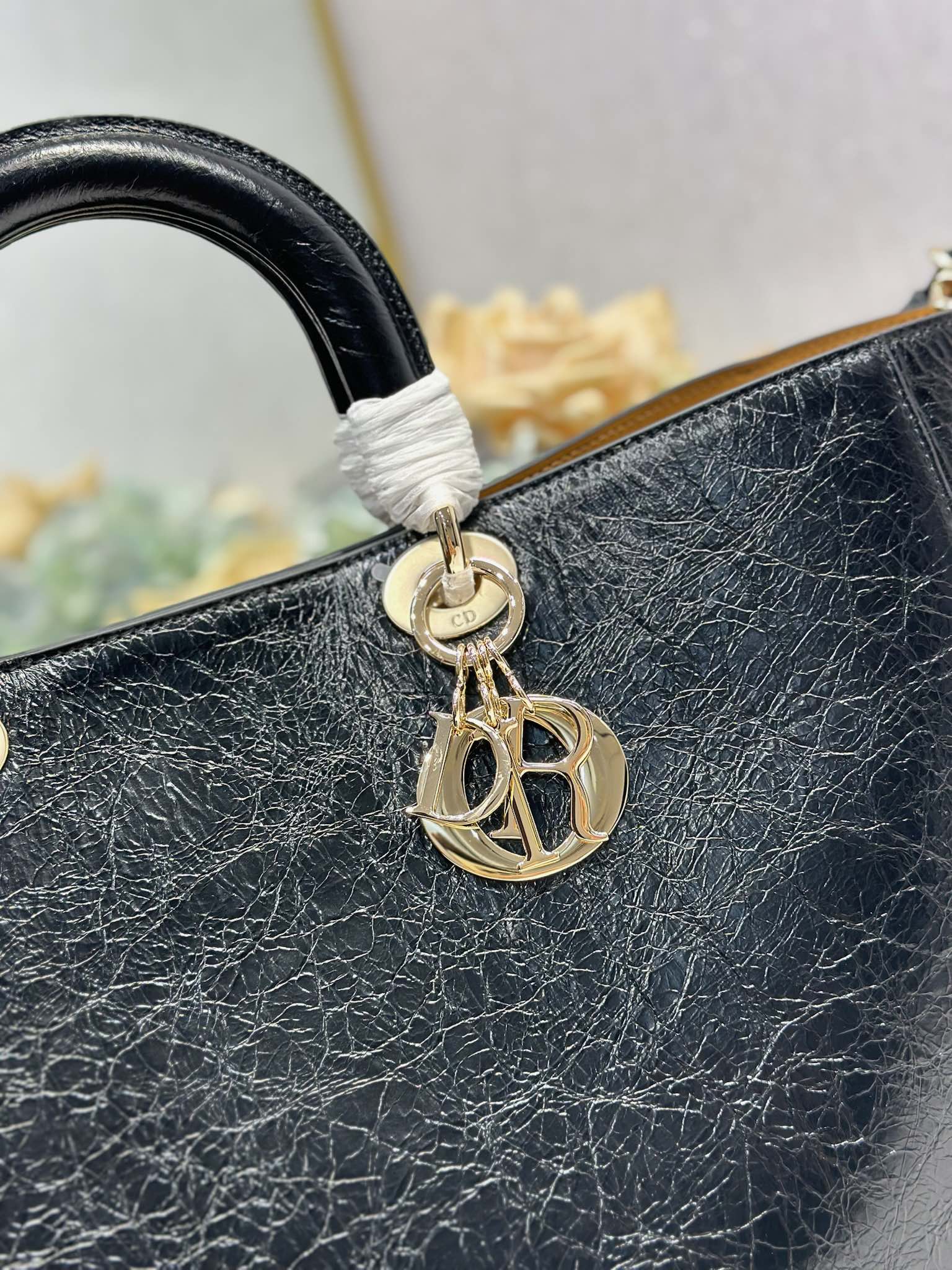 DIOR 26S TOUJOURS BAG 37 IN BLACK CALFSKIN