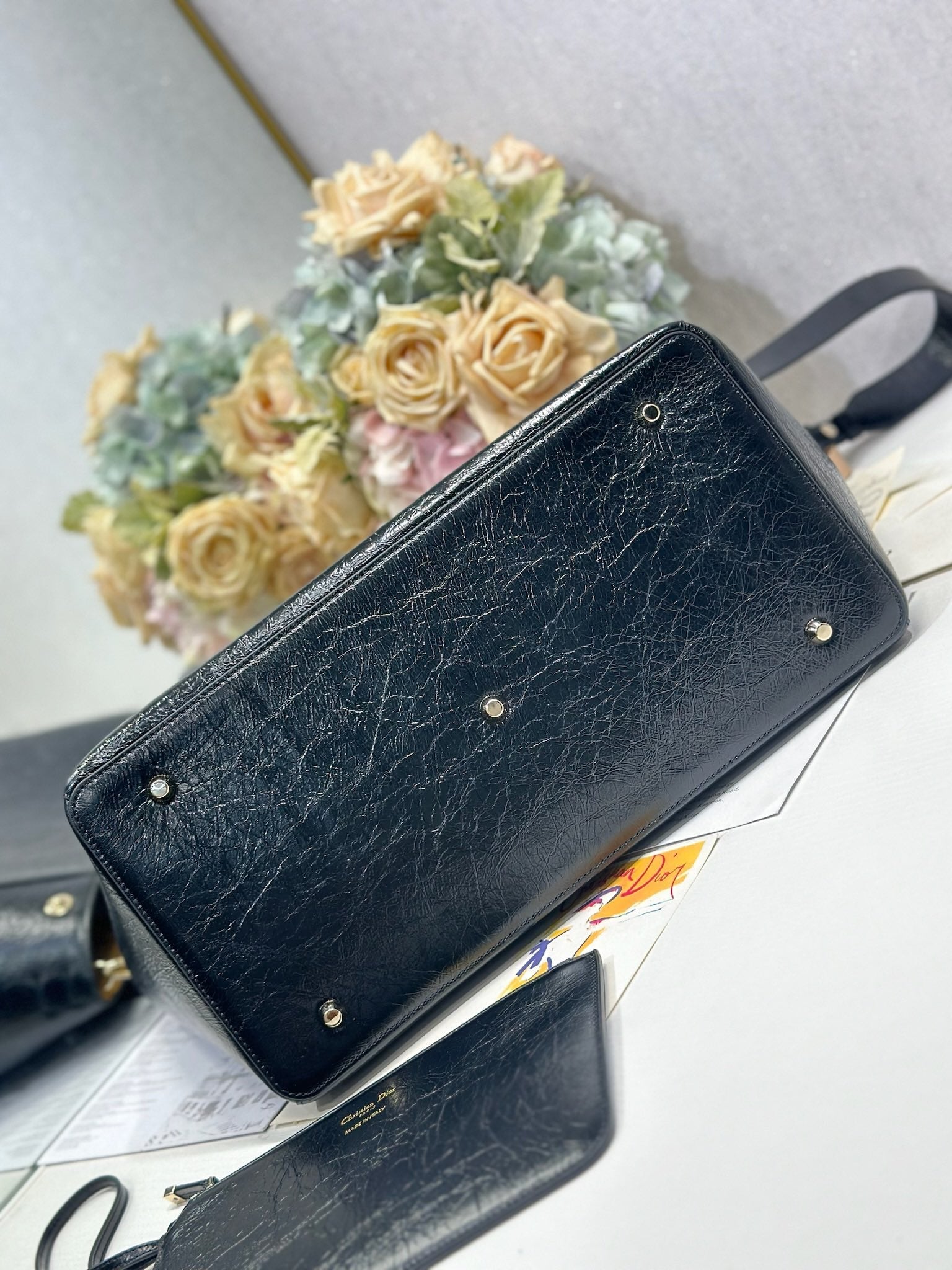 DIOR 26S TOUJOURS BAG 37 IN BLACK CALFSKIN