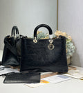 DIOR 26S TOUJOURS BAG 37 IN BLACK CALFSKIN