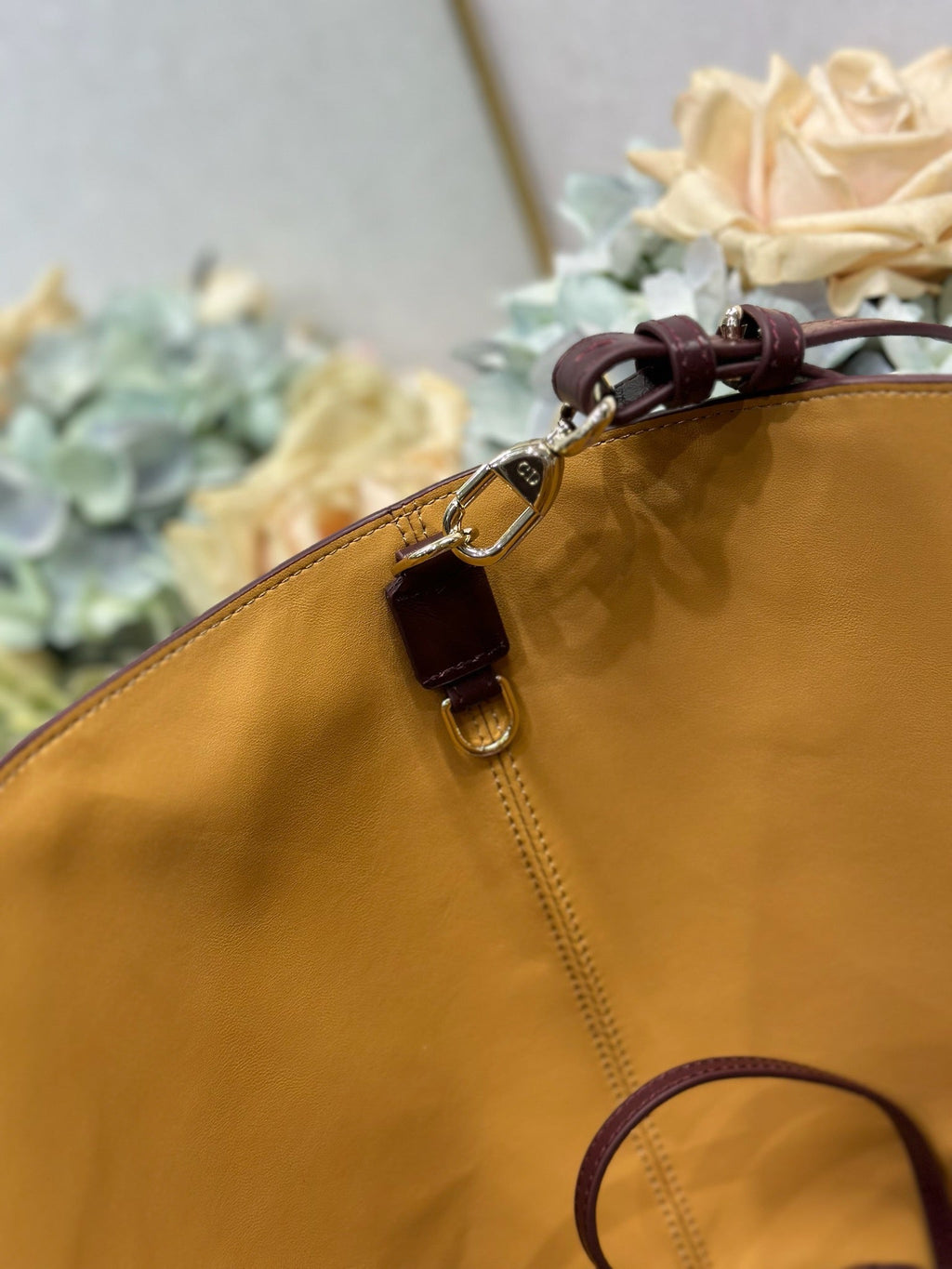 DIOR 26S TOUJOURS BAG 37 IN DARK RED CALFSKIN