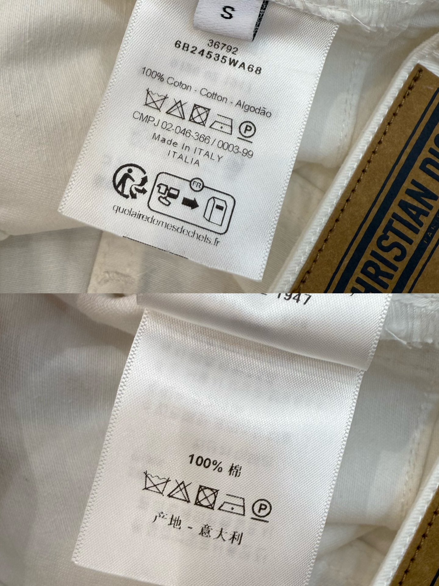 DIOR WHITE STRAIGHT-LEG JEANS
