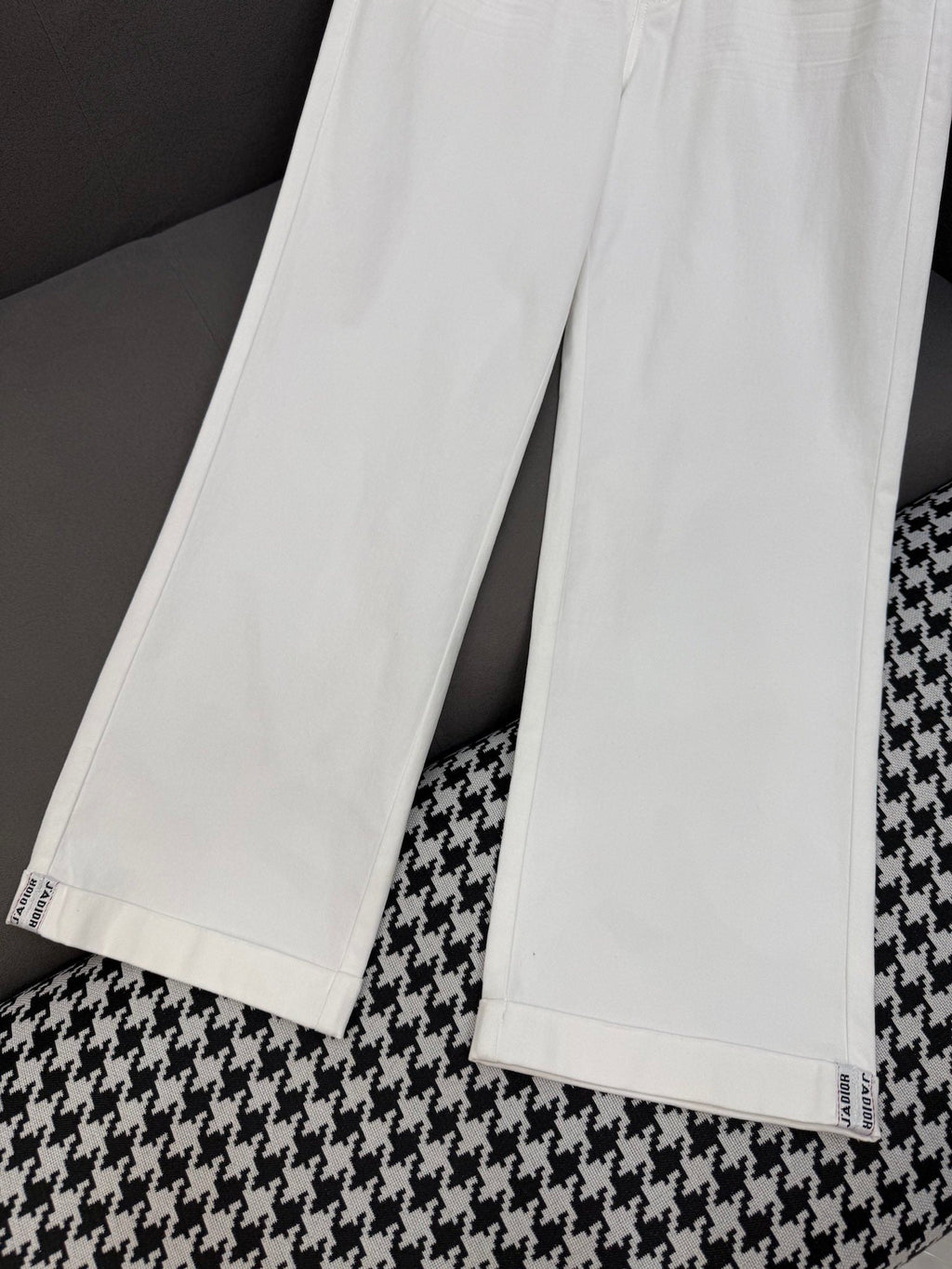 DIOR WHITE STRAIGHT-LEG JEANS