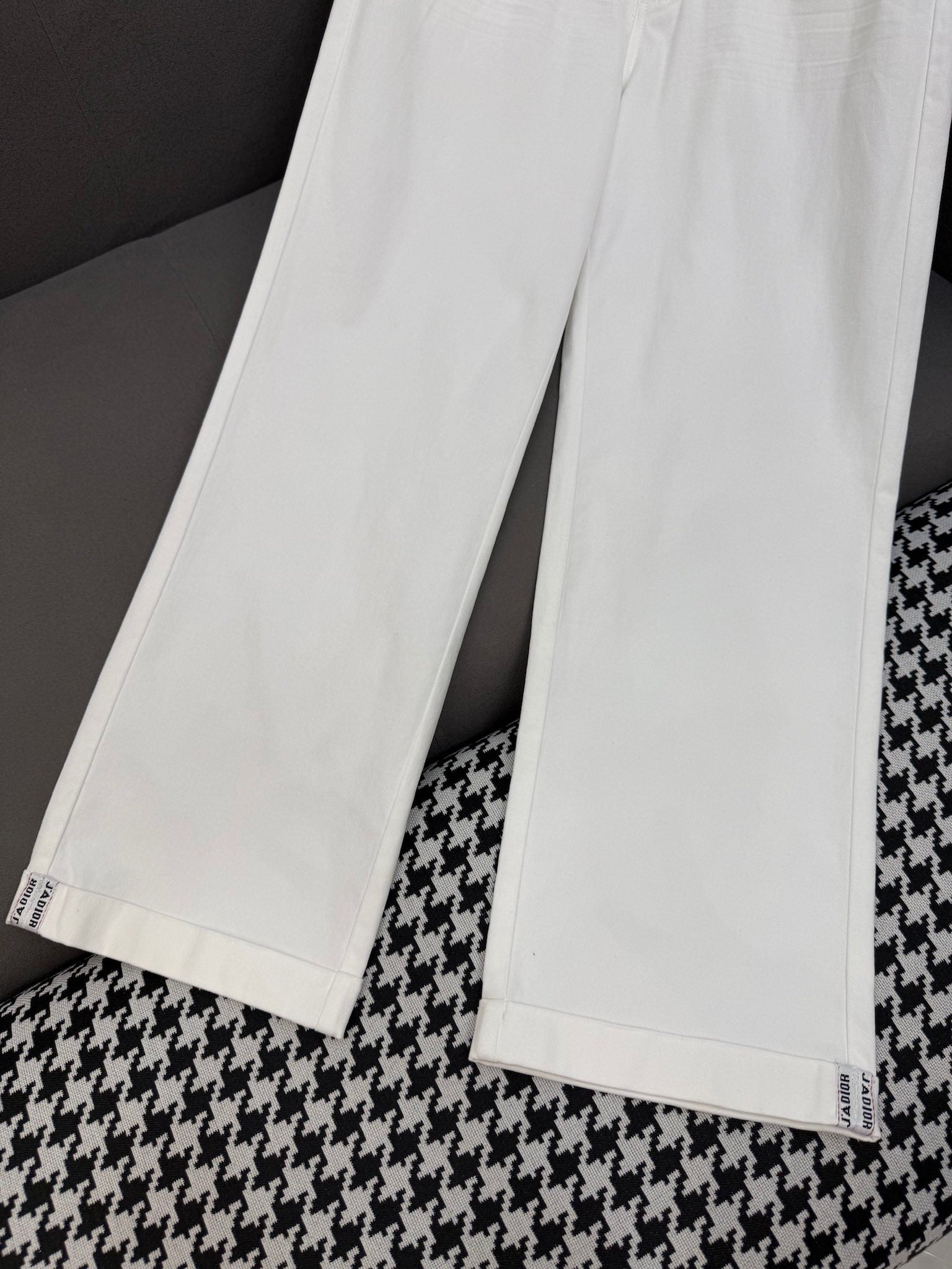 DIOR WHITE STRAIGHT-LEG JEANS