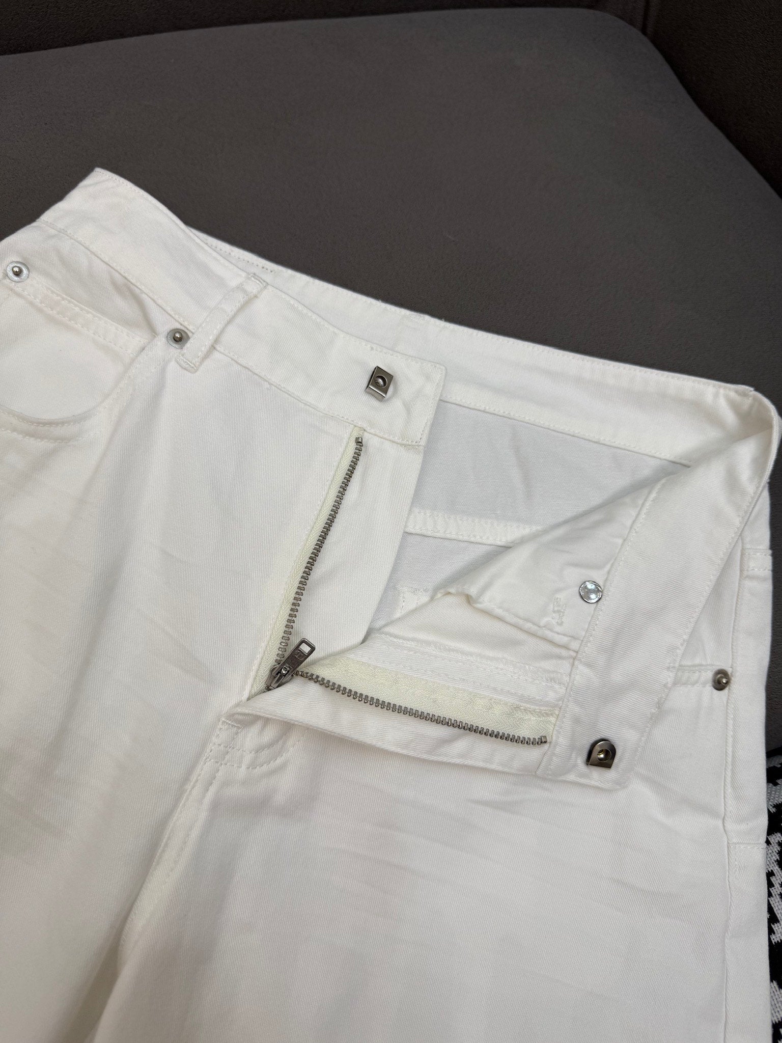 DIOR WHITE STRAIGHT-LEG JEANS