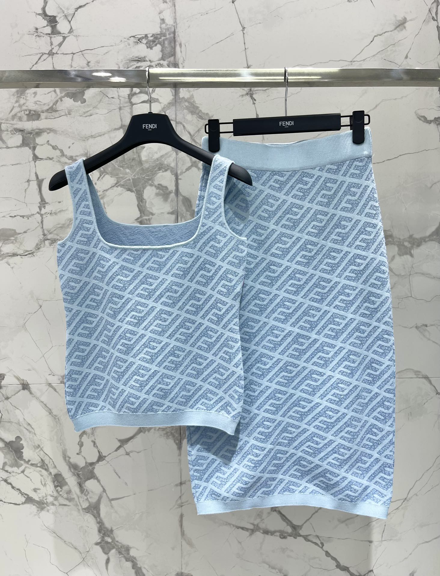 FEND 25S JACQUARD KNIT DRESS 264230