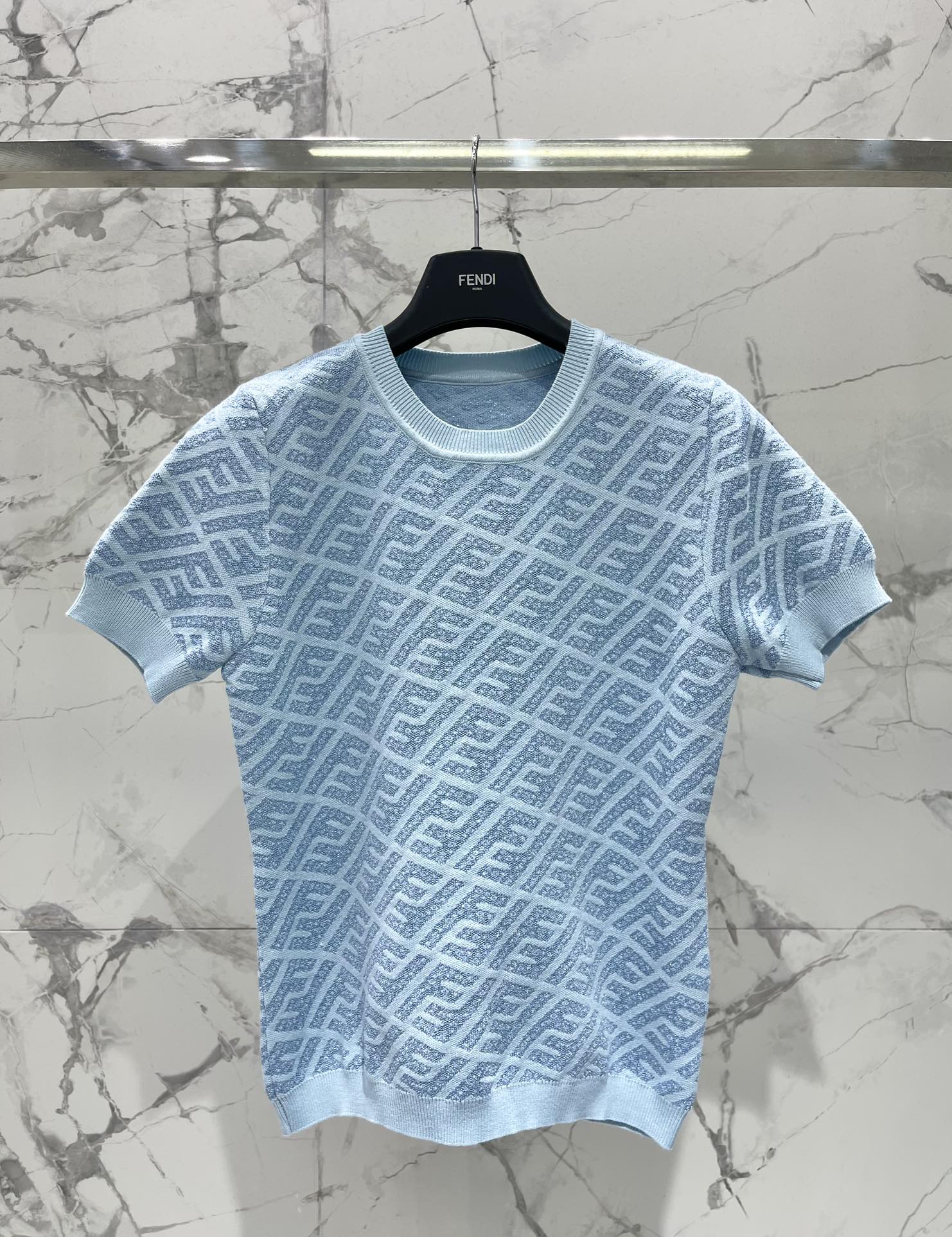 FEND 25S JACQUARD KNIT SHORT SLEEVES 264231