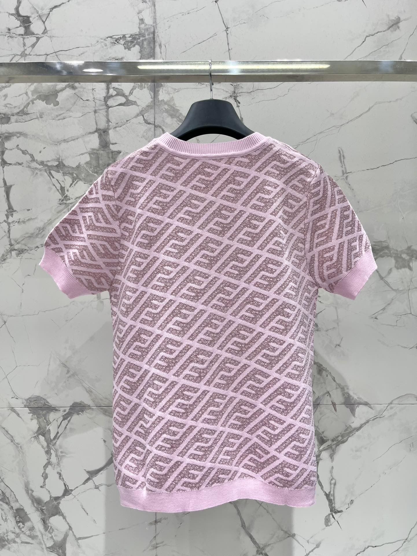 FEND 25S JACQUARD KNIT SHORT SLEEVES 264237