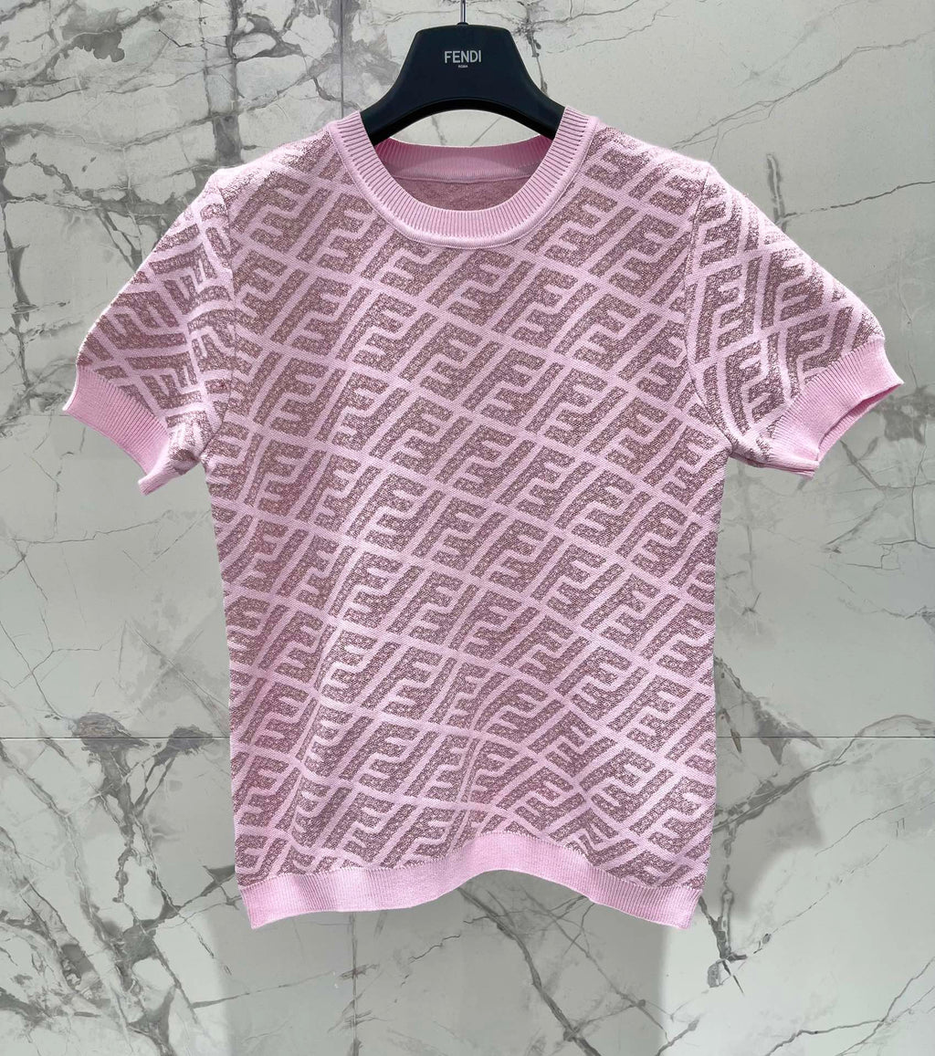 FEND 25S JACQUARD KNIT SHORT SLEEVES 264237