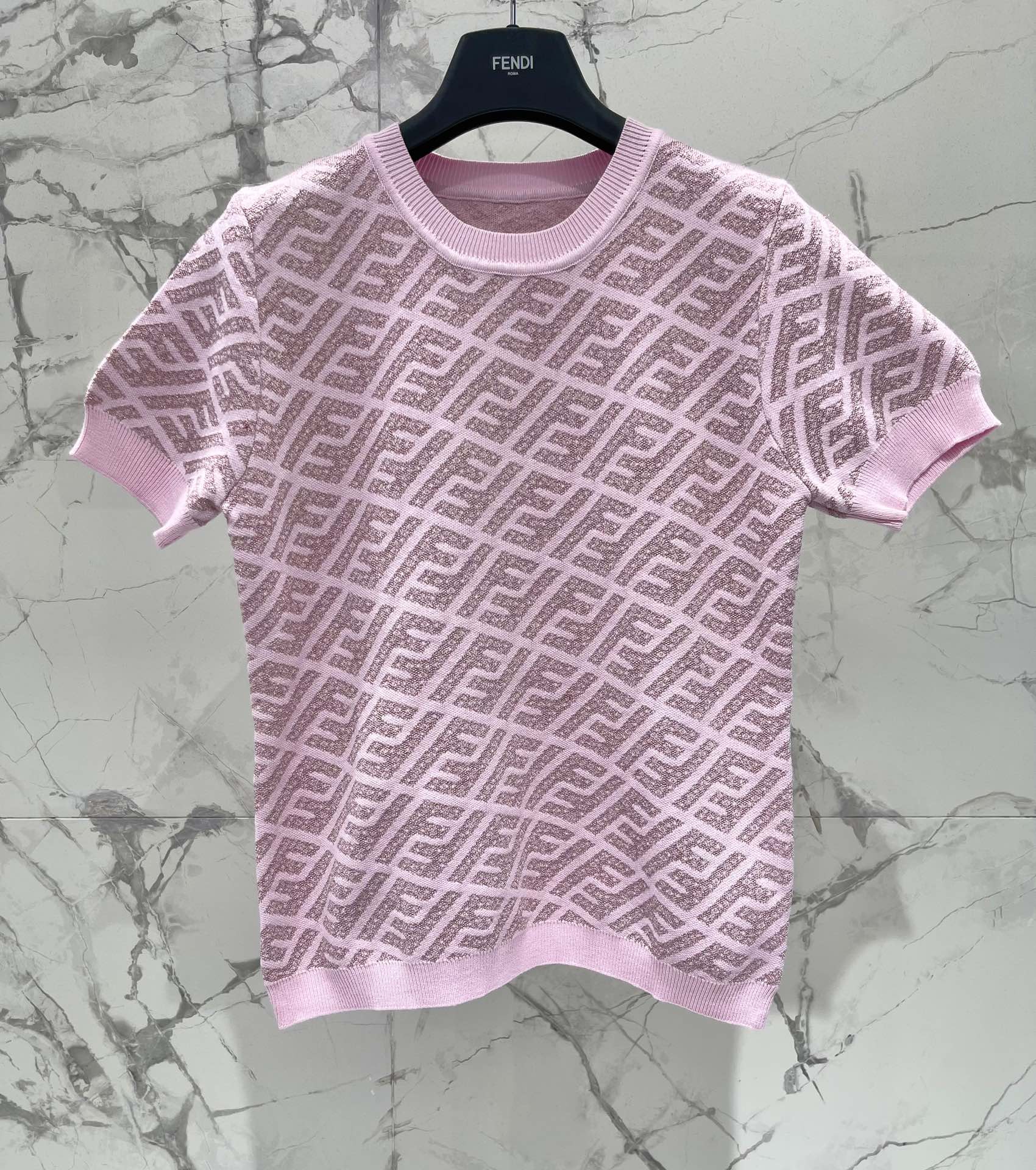 FEND 25S JACQUARD KNIT SHORT SLEEVES 264237