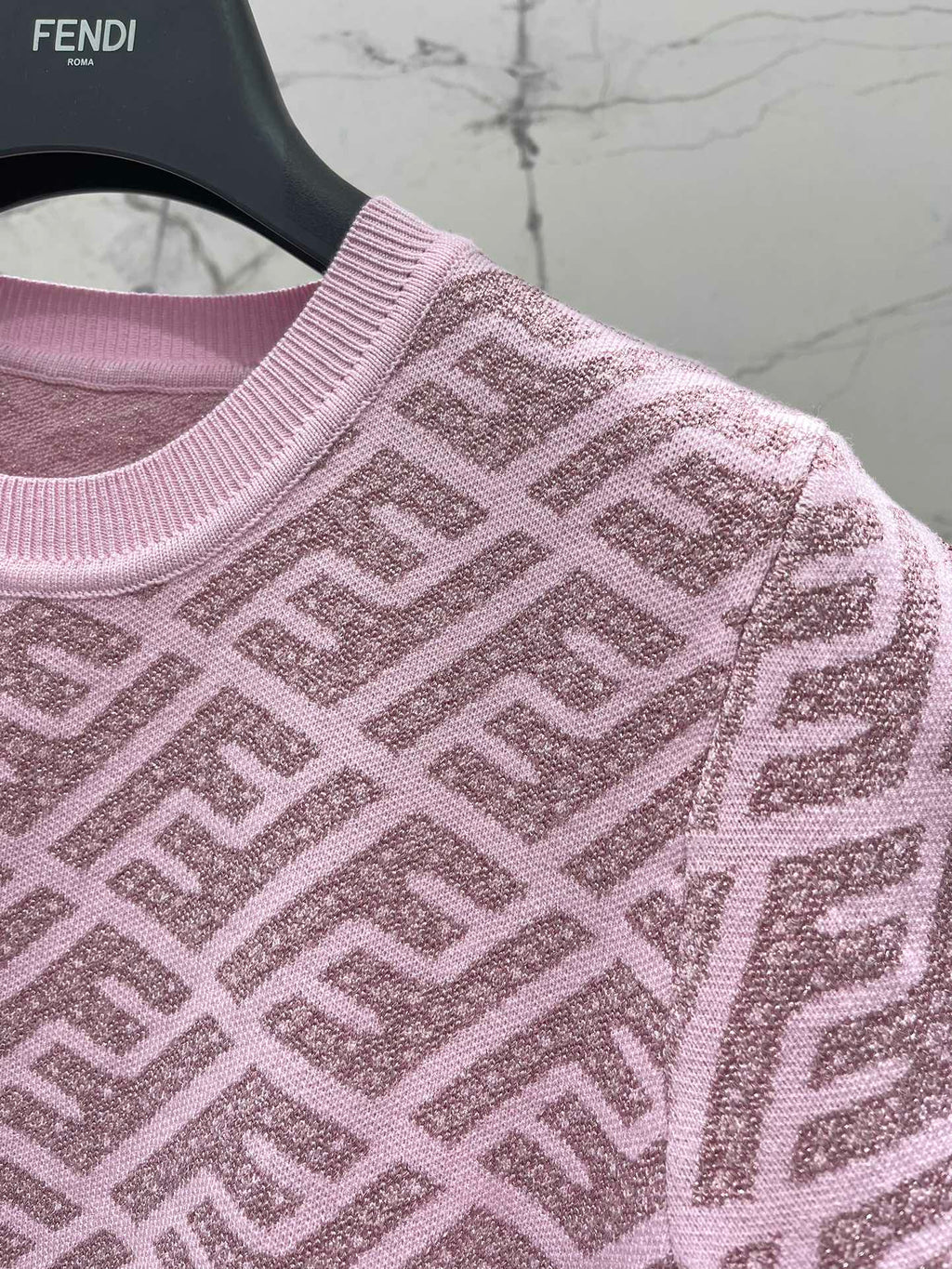 FEND 25S JACQUARD KNIT SHORT SLEEVES 264237