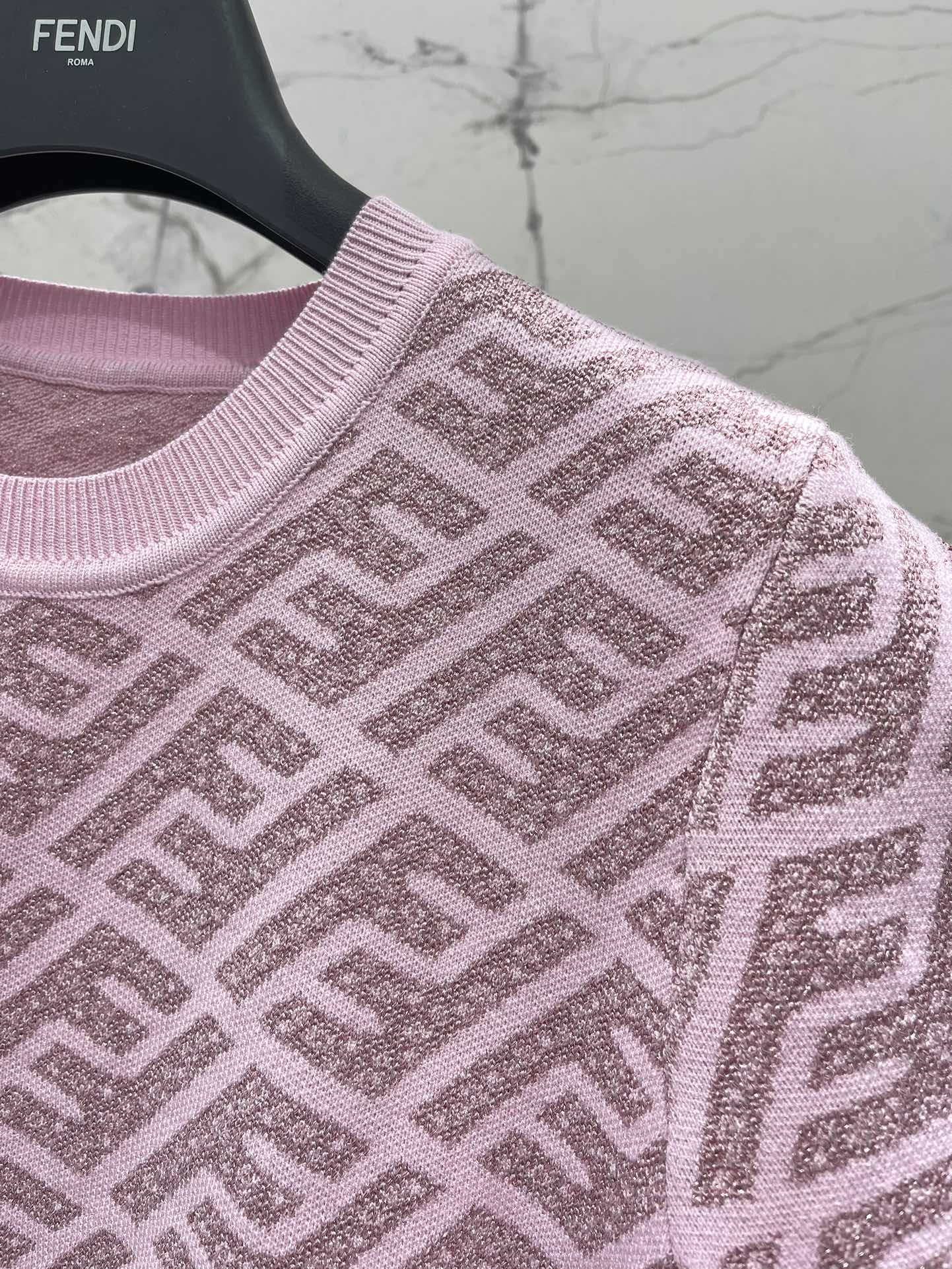 FEND 25S JACQUARD KNIT SHORT SLEEVES 264237
