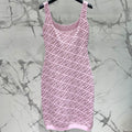 FEND 25S JACQUARD KNITTED VEST DRESS 264239
