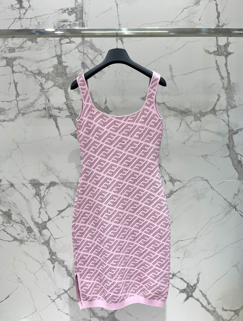 FEND 25S JACQUARD KNITTED VEST DRESS 264239