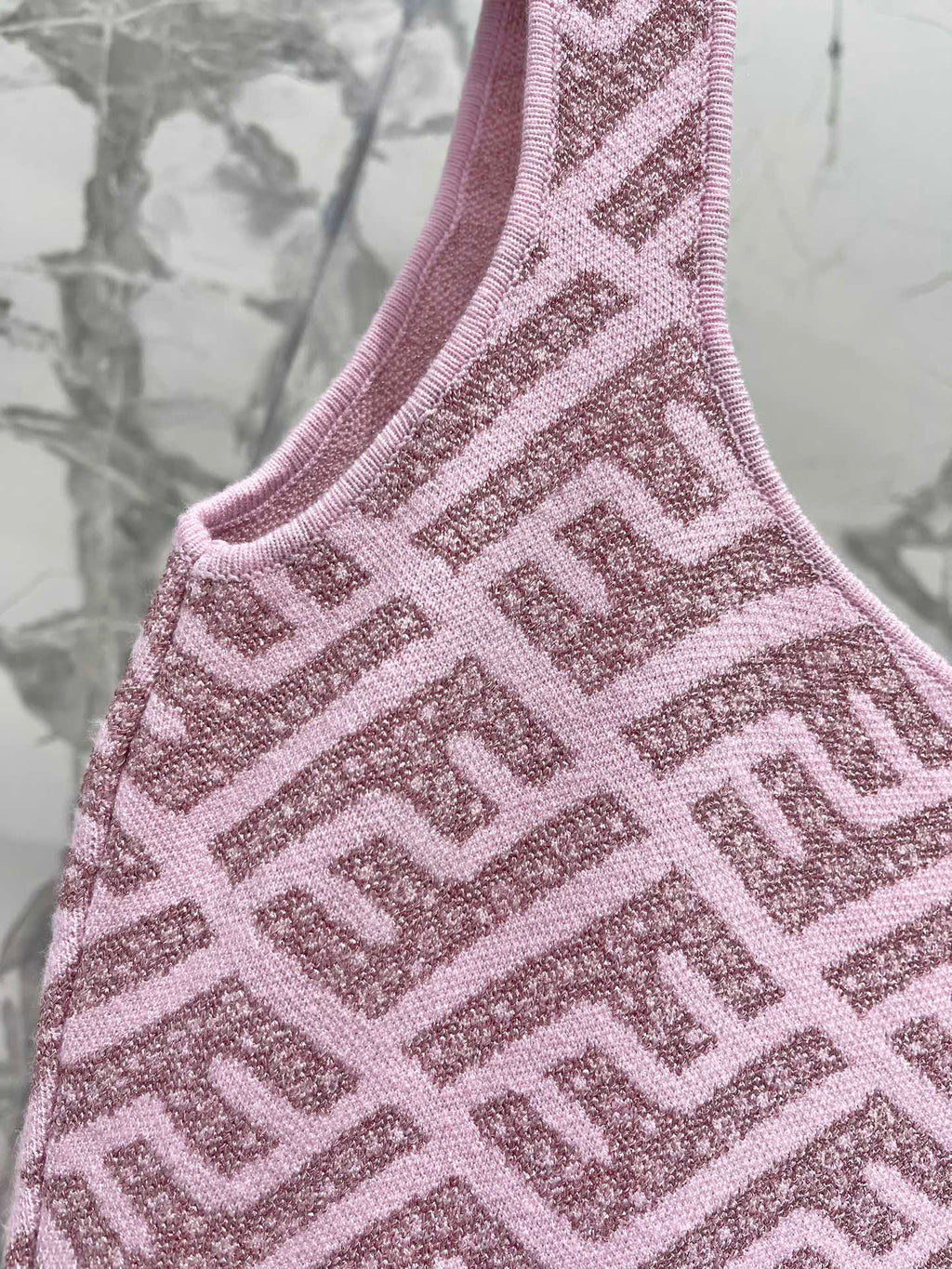 FEND 25S JACQUARD KNITTED VEST DRESS 264239