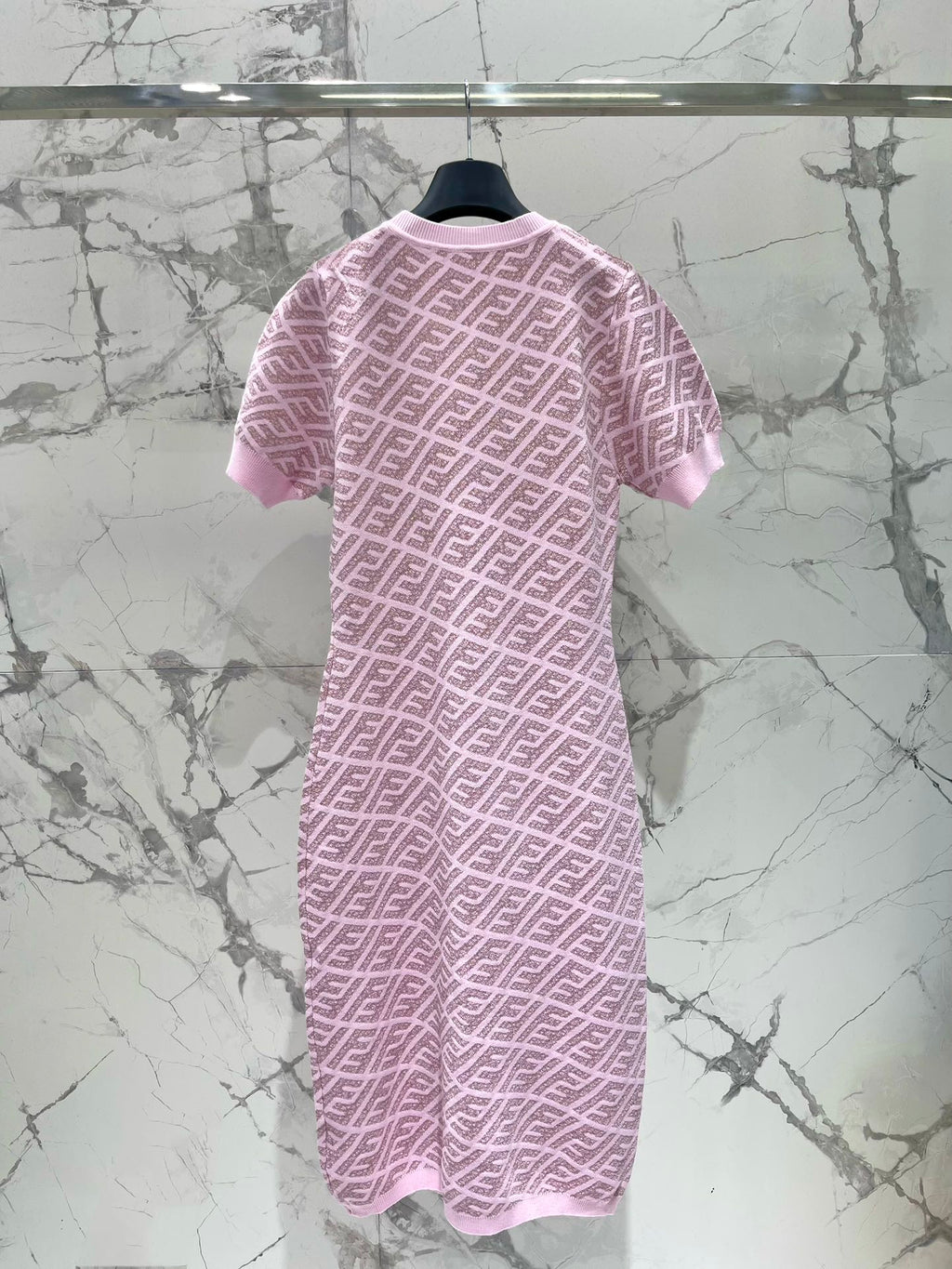 FEND 25S JACQUARD KNIT SHORT SLEEVE DRESS 264240