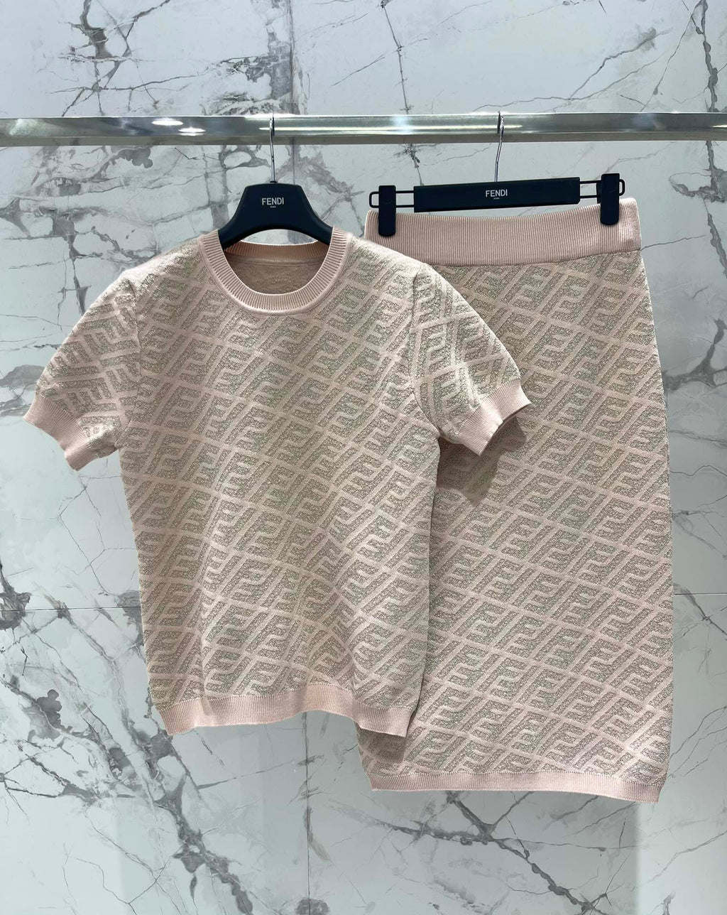 FEND 25S JACQUARD KNIT SHORT SLEEVES 264021