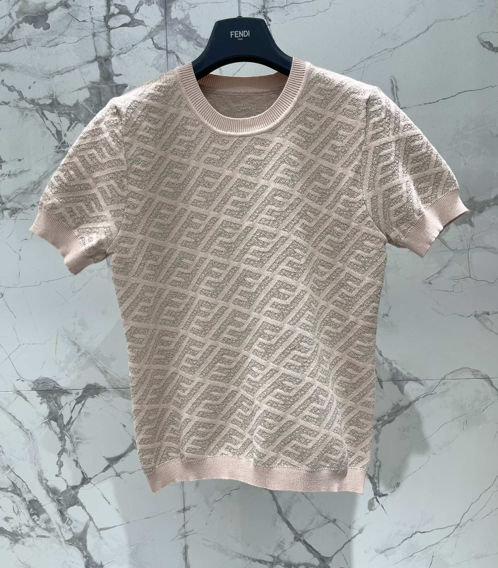 FEND 25S JACQUARD KNIT SHORT SLEEVES 264021